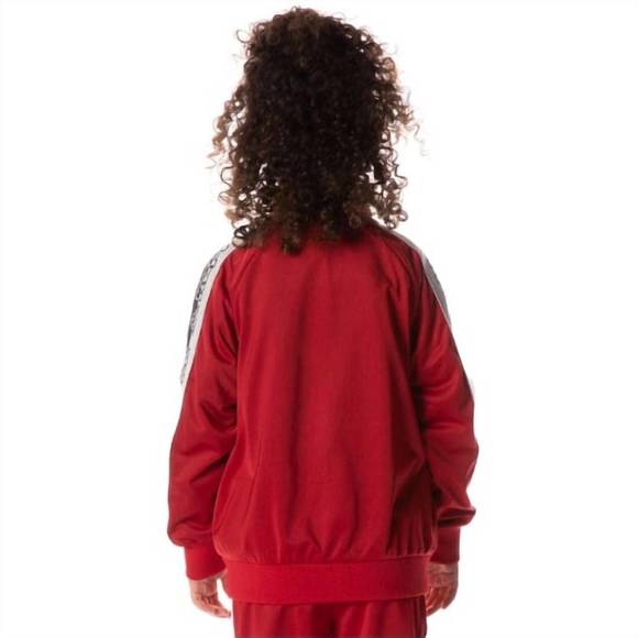 NEW KAPPA kid's logo tape dartem track jacket in red - Picture 3 of 3